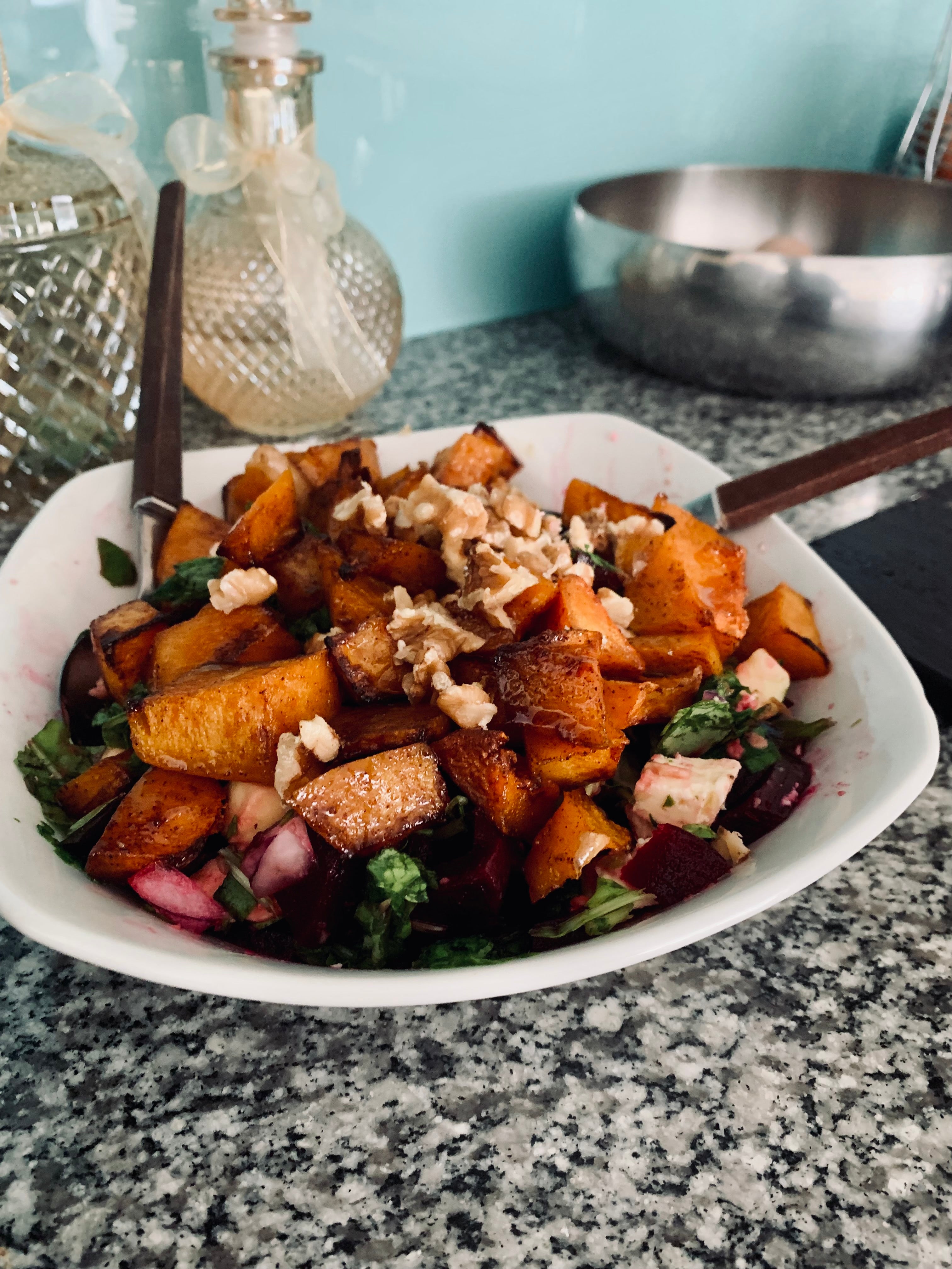 Butternut, Beetroot & Feta Salad