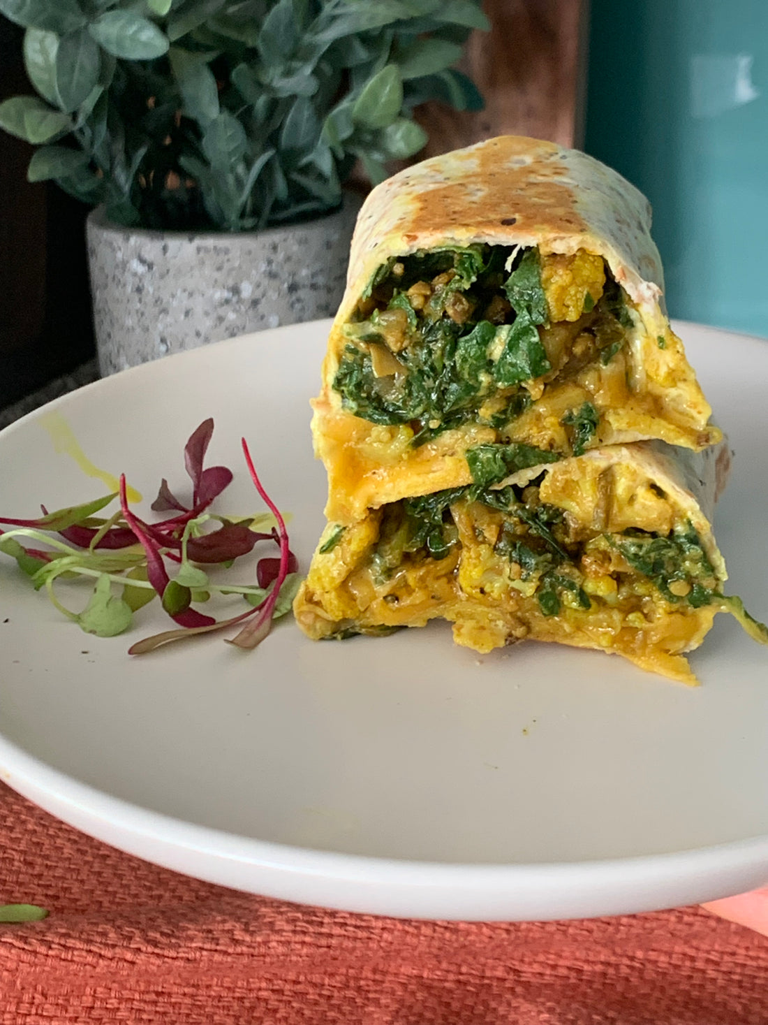 Cauliflower & Spinach Wraps