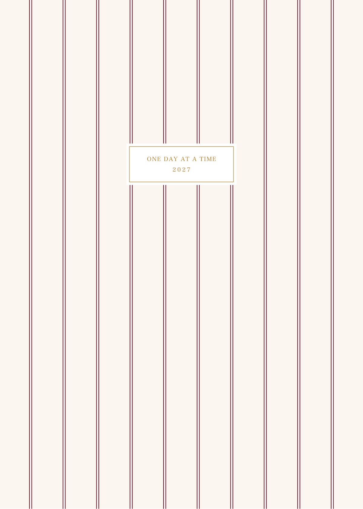Classic 2027 Weekly Planner (Horizontal Layout)