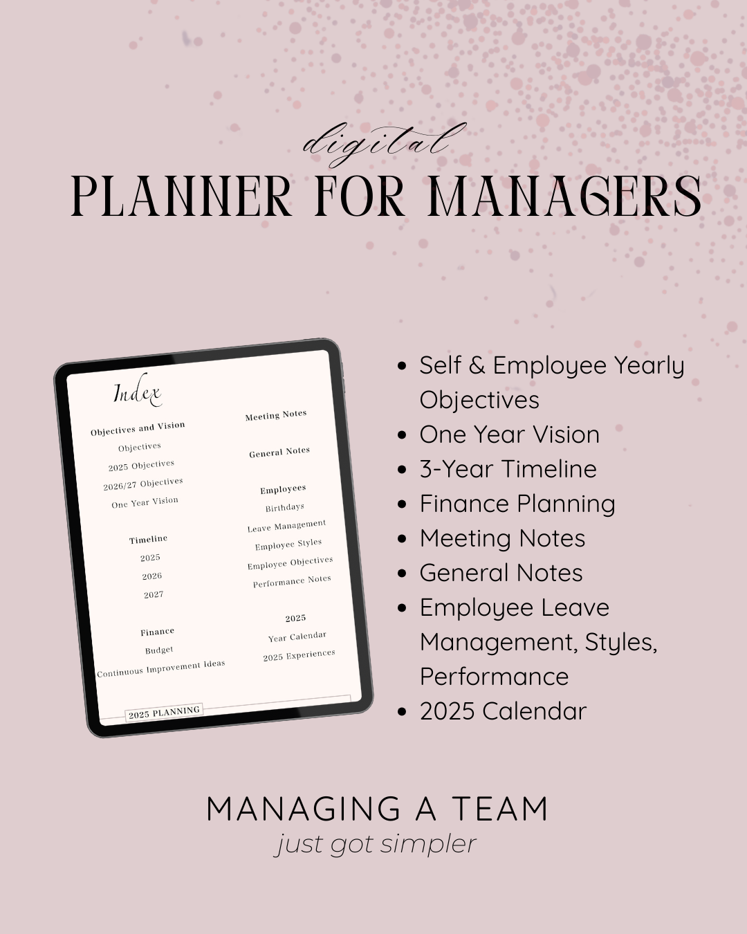 Digital Planner for Managers