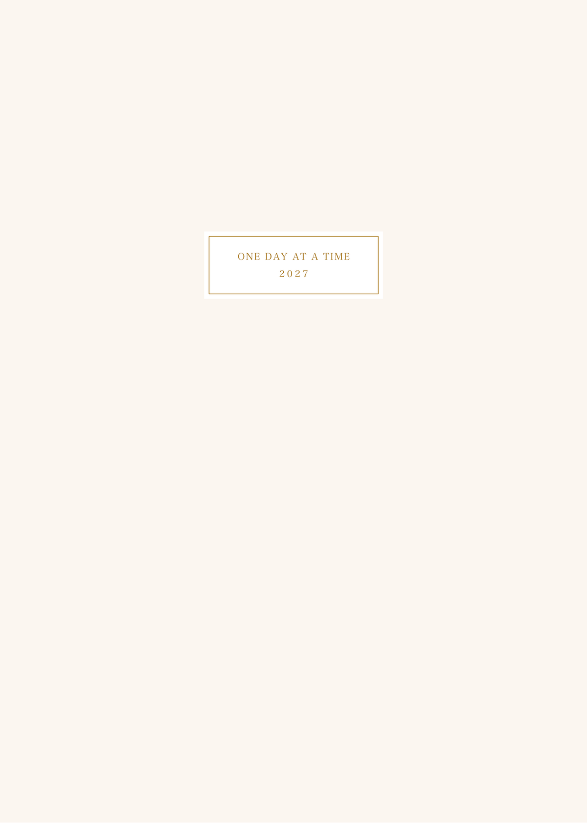 Classic 2027 Weekly Planner (Horizontal Layout)