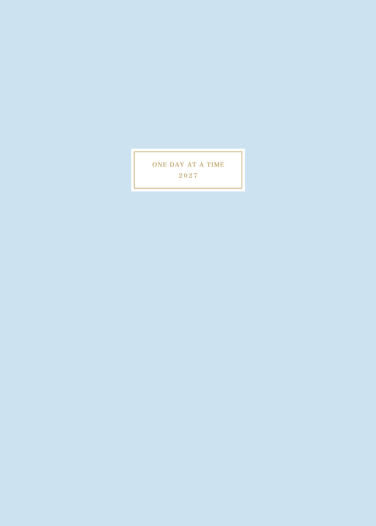 Classic 2027 Weekly Planner (Horizontal Layout)