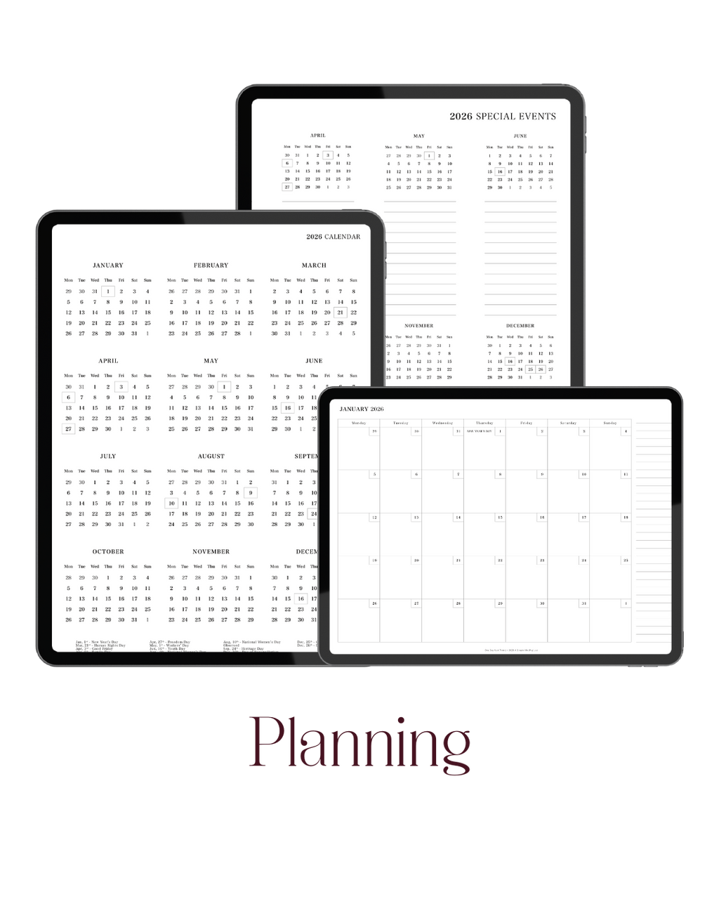 2026 Planning & Self Development Templates