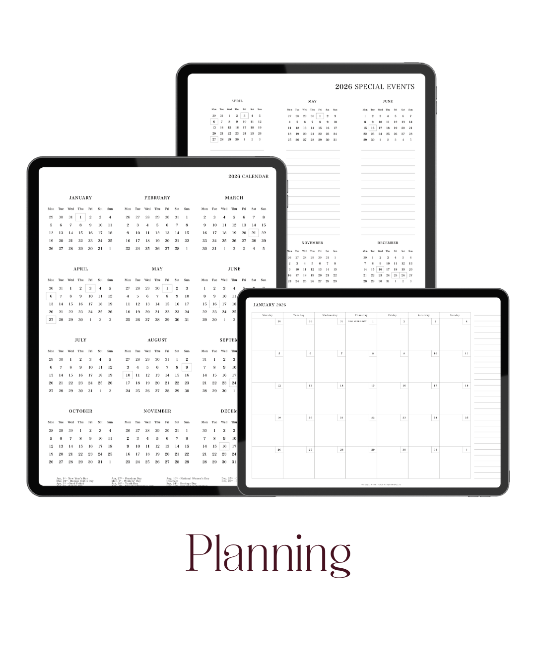 2026 Planning & Self Development Templates