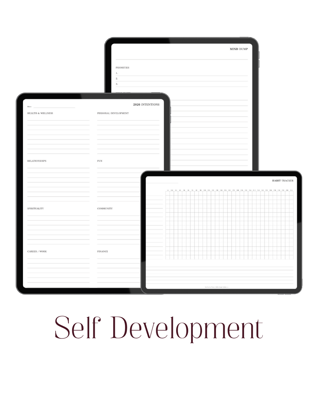 2026 Planning & Self Development Templates