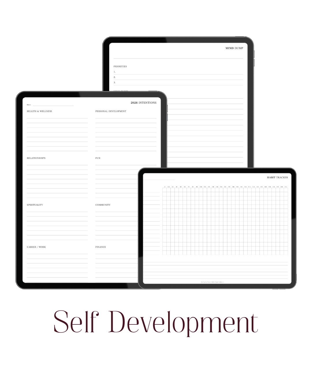 2026 Planning & Self Development Templates