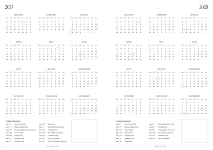 Monthly Planner | Undated