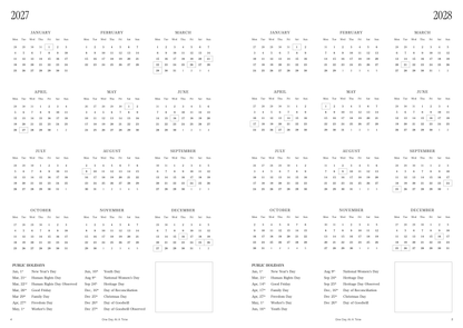 Weekly Planner (Horizontal Layout) | Undated
