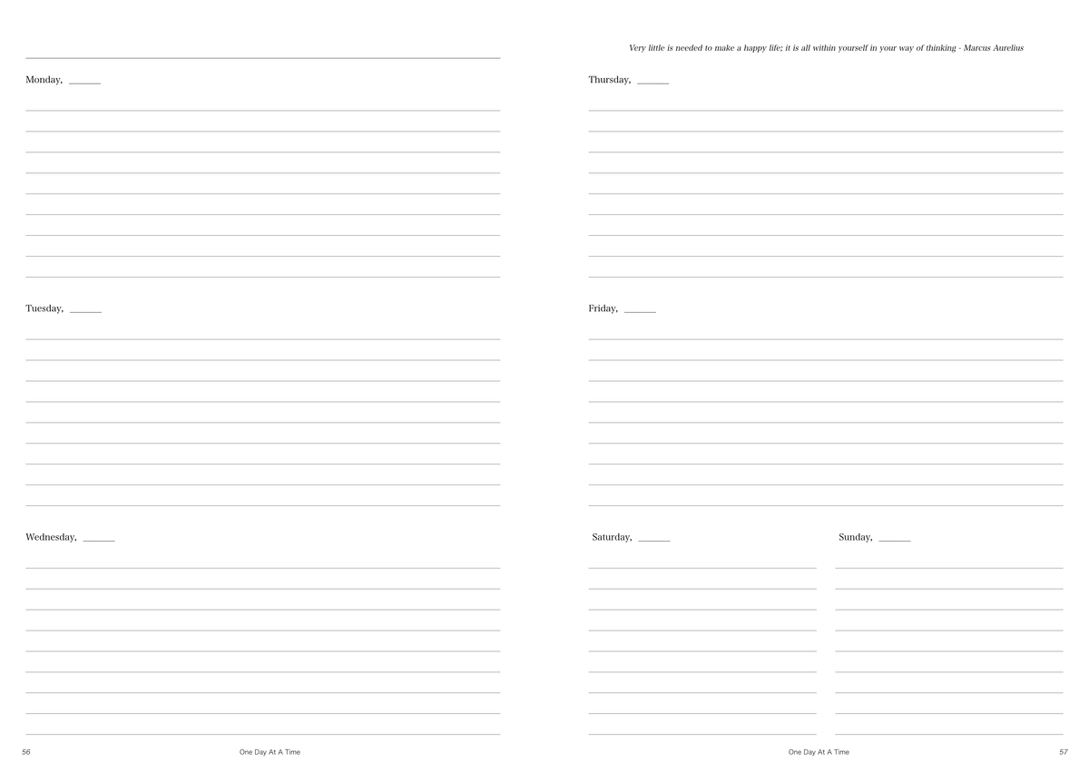 Weekly Planner (Horizontal Layout) | Undated