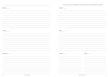 Weekly Planner (Horizontal Layout) | Undated